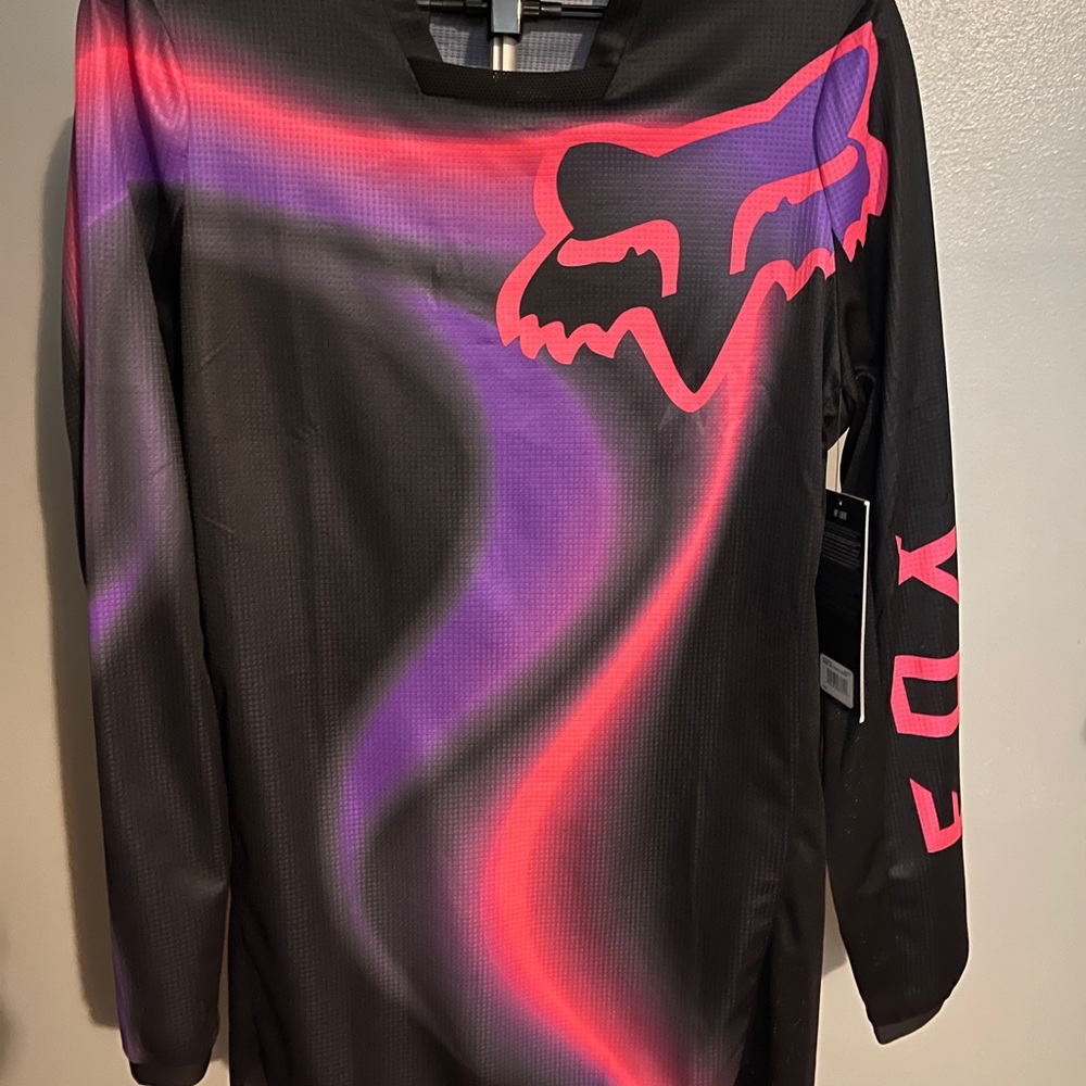 Fox Racing Black and Pink Long Sleeve Jersey
